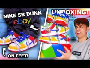 NIKE SB DUNK EBAY🔴🔵🟡🟢 | NICHT TRAGBAR⁉️🤣| Unboxing + Review + On Feet!