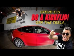 Steve-O's Do A Kickflip Tesla Challenge Featuring Garrett Ginner