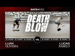 Luan Oliveira's Fakie Hardflip Vs. Lucas Rabelo's Frontside 180 Heelflip | DEATH BLOW