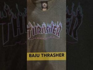 Detail baju skateboard THRASHER MAGAZINE original #shortvideo #shorts #thrashermagazine