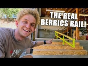 I Took The Berrics Rail And Put it in my Garage. My Favorite Rail From The Berrics Skatepark!