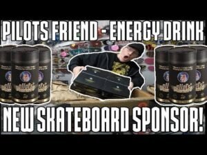 Pilots Friend Energy Drink | New Skateboard Sponsor Unboxing!