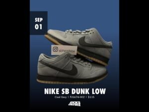 Nike SB Dunk Low Pro Iso Cool Grey Cool Grey / Black – September 1, 2025