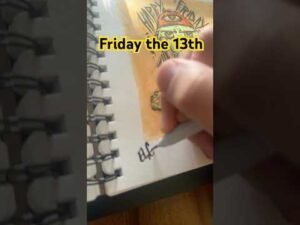 “I Drew a Zombie Skate Graphic for Friday the 13th 👁️🛹💀” #shorts #fridaythe13th @ToyMachineskate
